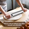 Stainless Steel Rolling Pin,Long Dough Roller for All Baking Needs