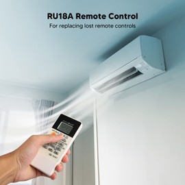 Annadue Air Conditioning Remote Control for Mitsubishi RU18A MSZ DM25VA, MSZ DM35VA, MSZ HJ25A, MSZ HJ35VA, MSZ HJ25VA, Replacement for Universal Air Conditioning Remote Control