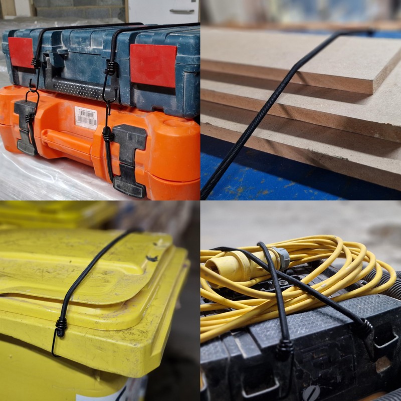 Heavy-Duty Bungee Cords with Reinforced Hooks on Both Ends –