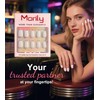 Morily White Press on Nails Short, Square Shaped Gloosy Fake