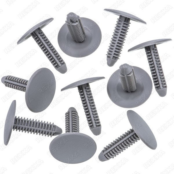 Rexka 10pcs Quarter Headlining Trim Panel Retainer Clips 15006827 Gray
