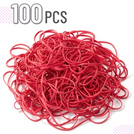 Mr. Pen - 100 Pack Red Rubber Bands, 7 Inch Extra Large Office Supplies
