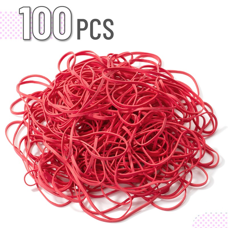 Mr. Pen - 100 Pack Red Rubber Bands, 7 Inch