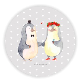 Mr. & Mrs. Panda Round Magnet Penguin Marriage Gift, Wedding Proposal, Just Married, Groom, Souvenir Magnet, Whiteboard Magnet