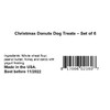Christmas Donuts Dog Treats- Set of 6- Wreath, Santa, Present