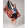 Women's Golf Polo - July 4th American Flag Half Zip