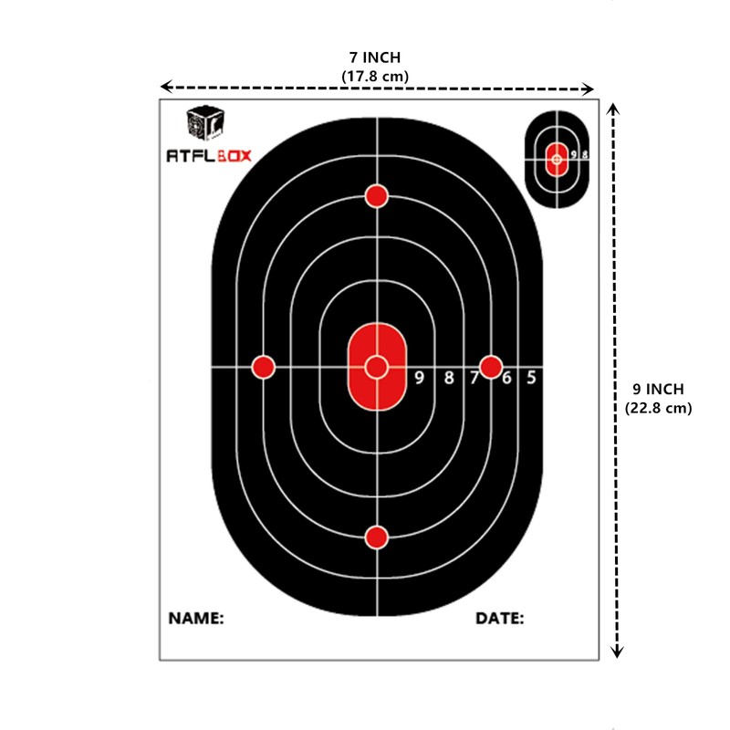 Atflbox 7 x 9 Inch BB Gun Target Papers for