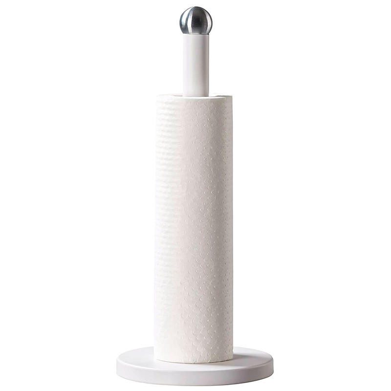 Novel Solutions Stainless Steel Matt White Coated Kitchen Towel Roll