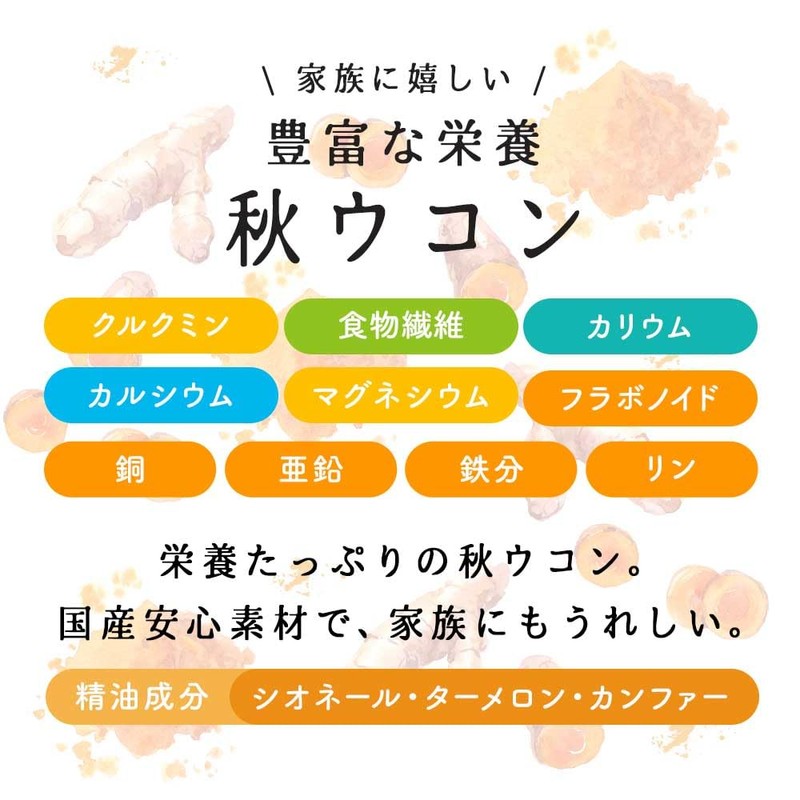 オーガランド 秋ウコン 粉末 100g 沖縄県産 秋ウコンパウダー 秋ウコン粉 国産 栽培期間中農薬不使用