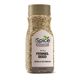 iSpice PREMIUM WHOLE FENNEL SEEDS | Highly Aromatic and Flavorful Herb | 4.7oz (133g)