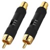 MONACOR ILA-1020 Passive Level Reducers Pair Black Attenuator with Gold