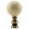 Ceramic 35mm Ivory Ball Antique Base Lamp Finial 2"h