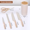 Knife Set, Toileum 11 Piece Khaki Kitchen Knife Block Set,
