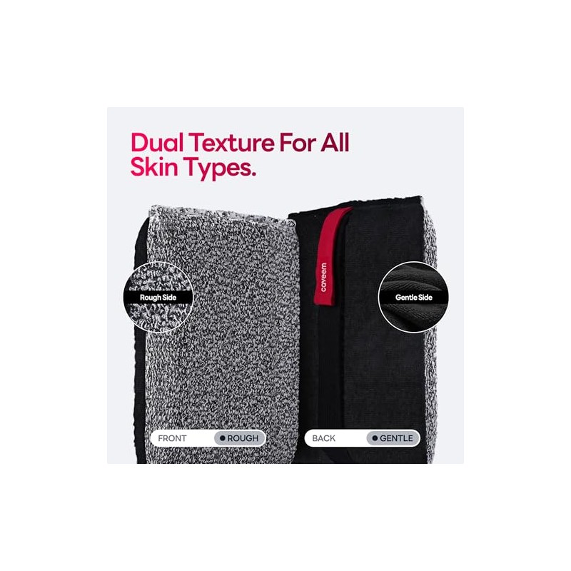 CAVEEM Estropajo corporal cuadrado para exfoliación suave y profunda, 2