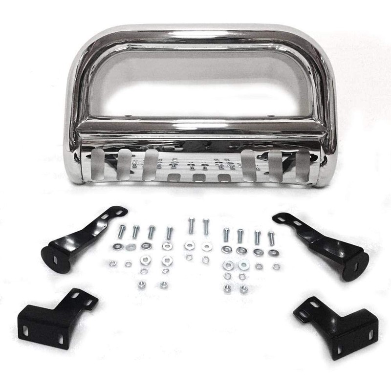 MOTORHOT Stainless Steel Front Bumper Bull Bar Grille Guard Compatible