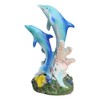 Ebros Sea World 2本のボトルノーズイルカ 水泳 コーラルリーフ 像 高さ5.5インチ 海洋 海洋