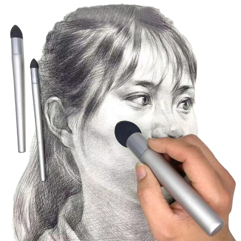 Charcoal Painting Sponge Brush Sketching Pen Sponge Wiping Pen Set