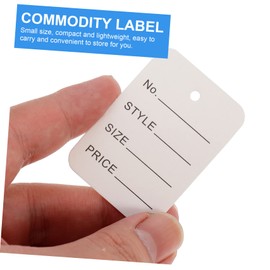 Operitacx 1000 Stück Preisschild Warenpreis-hängeetikett Preisanzeigeschild Schmuckanhänger Etiketten Aufkleber Zum Beschriften Papier Weiß Kleidung