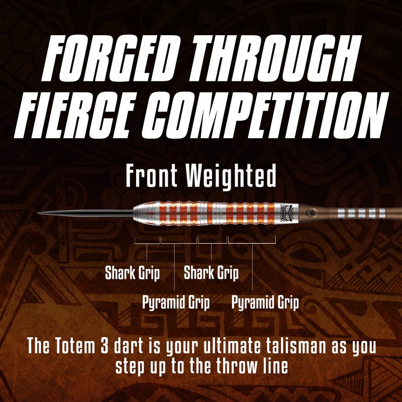 Shot! Darts Totem 3 Steel Tip Dart Set/Front Weighted 85%