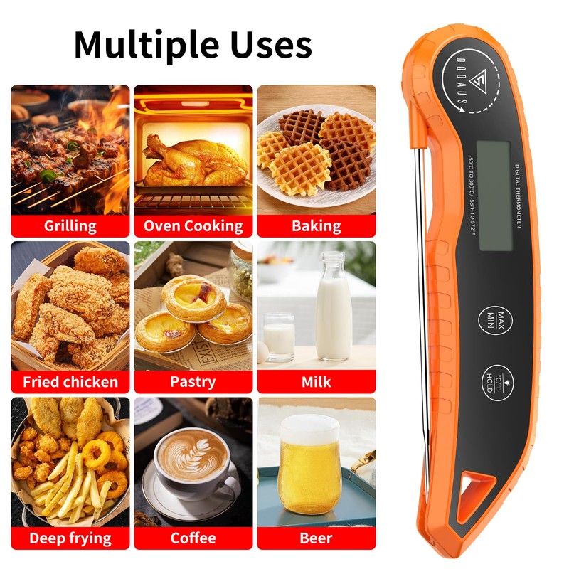 DOQAUS Digital Meat Thermometer, Instant Read Food Thermometer for Cooking,