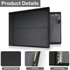 Professional 7 Ring Business Checkbook Binder, Premium PU Leather Organizer