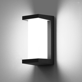 Sytmhoe Dusk to Dawn Outdoor Wall Lights, Modern LED Exterior Light Fixture,6000k Black Outdoor Wall Sconce,Ouside Light for House Porch Patio Garage Walkway Backyard Garden