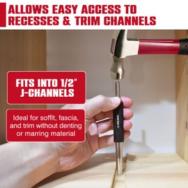 CROM Trim Nail Punch - Help Drive Trim Nails While Protecting Fingers from Hammer with Pocket Size Trim Nail Driver (Small)