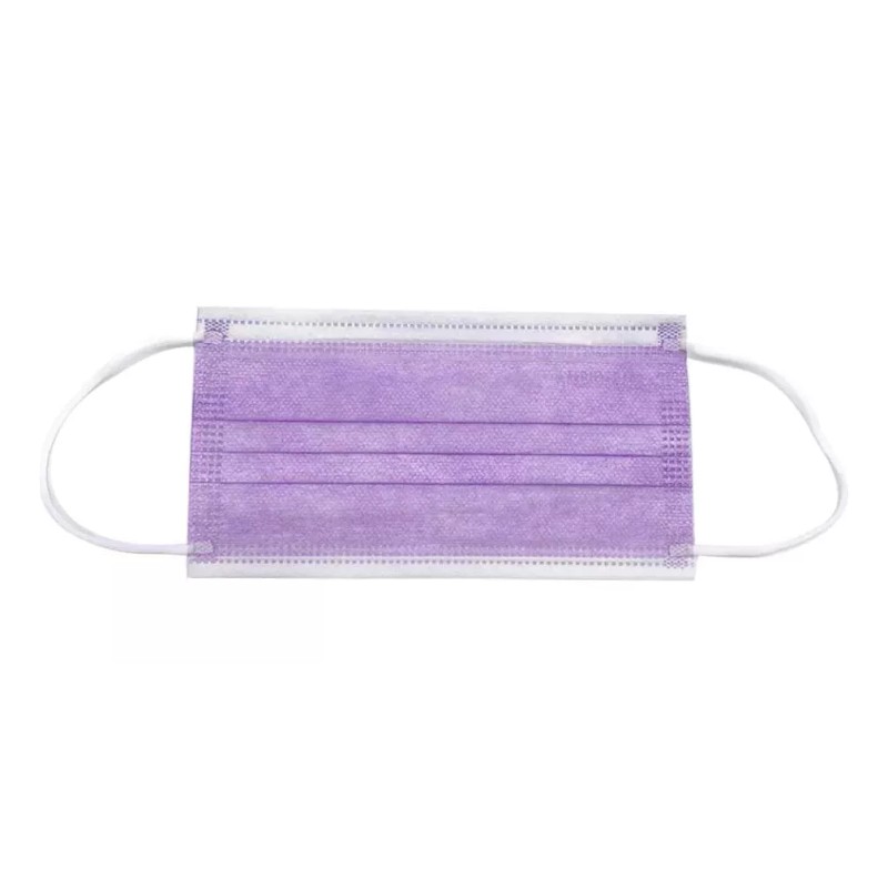 Ambiderm Cubreboca Violeta Tricapa Ambiderm Termosellado Caja 50 Pz