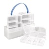 Rayher Clear Craft Storage with Four Compartment Boxes, Organiser for