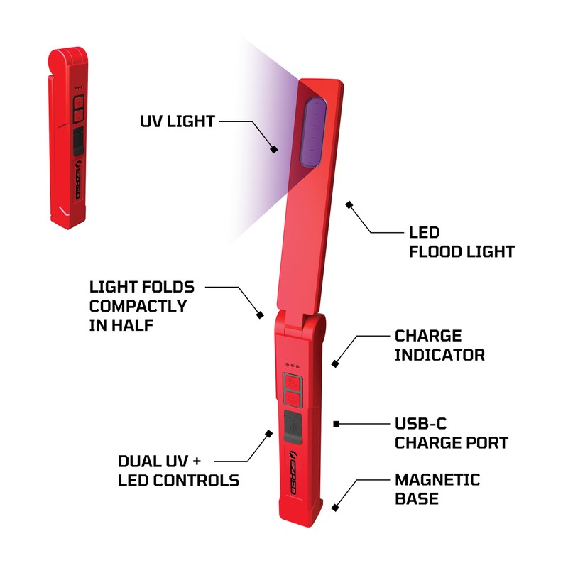 EZRED EZNP30UV 300 Lumen Dual Mode LED/UV Flip Light