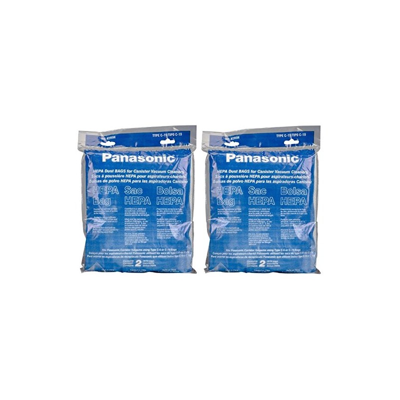 Panasonic MC-V295H Type C-19 Canister HEPA Vacuum Bag, Pack of