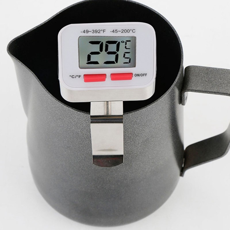 Food Thermometer Regulable Clip Large Display Screen Detachable Stainless Steel