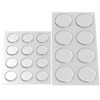 Round Clear Adhesive Bumpers Combo (Large, Medium) - Transparent Self