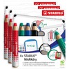 STABILO Markdry Set of 3 Cardboard Cases x 4 Marker