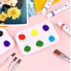 20 PCS White Plastic Paint Tray Palettes 6 Well Rectangular