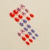 4th of July Press on Nails Short Square Fake Nails