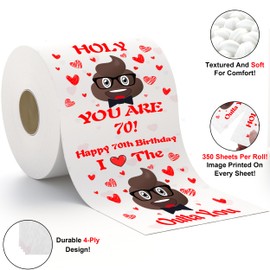 70th Birthday Toilet Paper, 70th Birthday Gifts for Him & Her, 70th Birthday Decorations for Her & Him, 70th Birthday Decorations or Gifts for Women & Men, 70th Birthday Party Favors