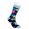 Puzzle Pieces Fun Men's Crew Socks Fits Shoe Size 7-12