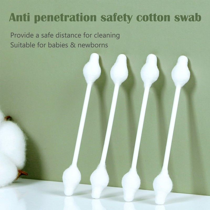 Safety Cotton Swabs with Large Tip 216PCS,Baby Cotton Buds With