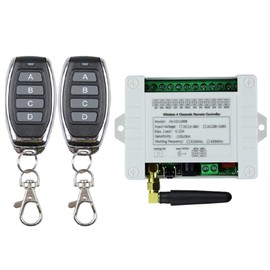 AC110V Wireless Remote Contol Switch,AC100-240V 433Mhz 4CH 10A Wireless Relay Remote Contol Switch for Garage Door openers, Motors, Cars, LED lightsand More Control