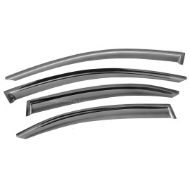 SDZ Tape on F&R Window Visor Sun Vent Rain Wind Guard Fit 22-Up Mercedes C-Class 4D