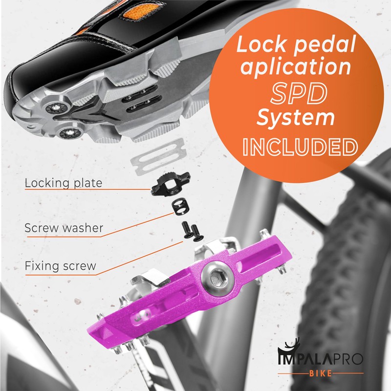 IMPALAPRO - Dual Function Bicycle Flat Pedals and SPD Pedals