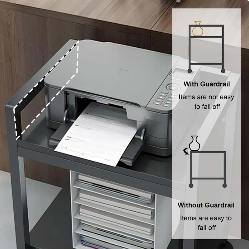 Curtainboro 2 Tier PC Tower Stand, Height Adjustable Computer Tower