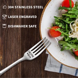 Remifala I'm Done 2024 Funny Stainless Steel Fork, Retirement Fork Gifts for Women Men Friends Coworker Leader, Colleague Boss, Birthday Valentine Christmas Graduation Ceremony Gift