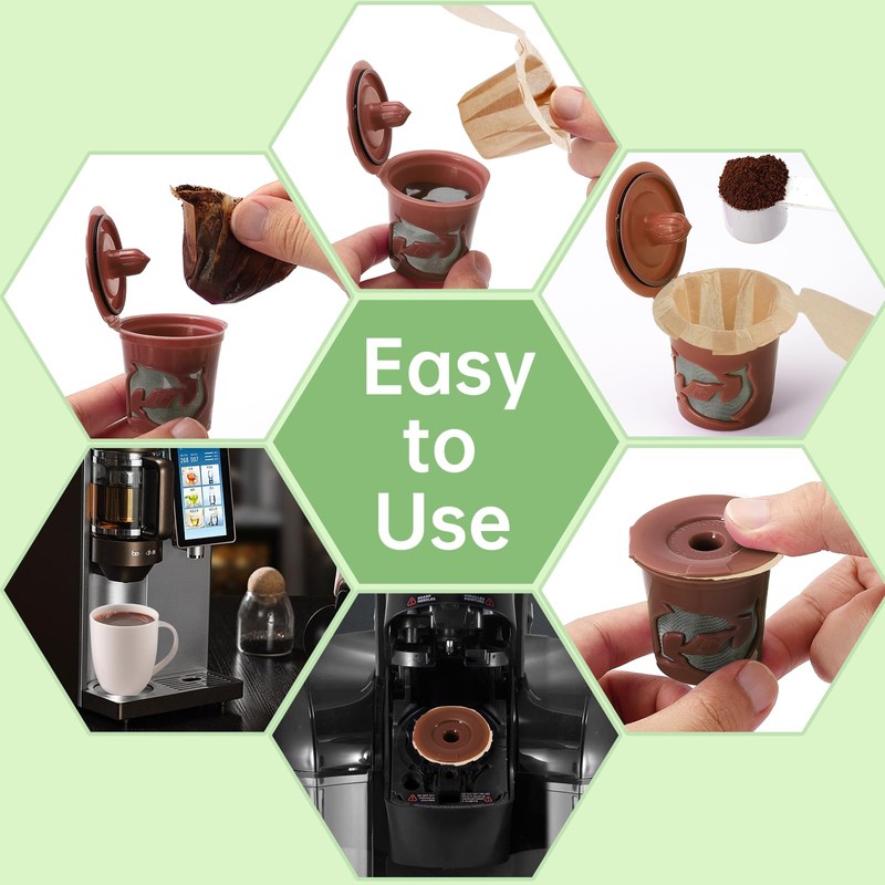 Aussen Disposable Coffee Paper Filters Replacement Kerig Filter Fit All