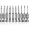 NAUIX Triangle Drill Bit Set (10pcs- 2" Long S2 Steel