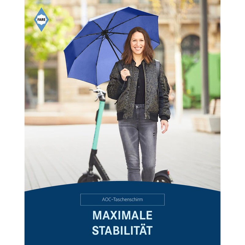 FARE Mini Pocket Umbrella - Premium Umbrella Opens Closes Automatic