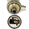 QWORK E26/E27 Lamp Socket, On/Off Vintage Rotary Turn Knob Lamp