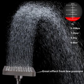 Voolan High Pressure Rain Shower Head - Luxury Modern Look - The Adjustable Replacement For Your Bathroom Showerhead - 6" Square High Flow Pressure Boosting Showers (Oil Rubbed Bronze)