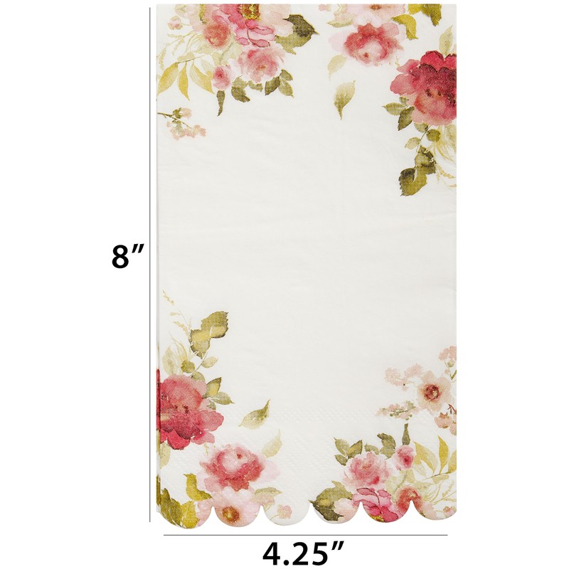 C.R. Gibson Floral Heart Guest Napkins, 16 Count (TW8-25403)